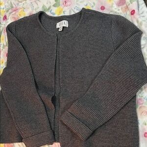 Elle Gray Ribbed Cardigan